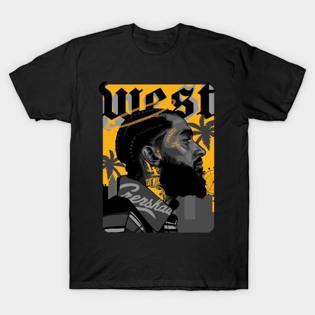 Nipsey Hussle Tribute T-Shirt by bikonatics